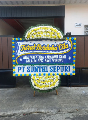 Papan Bunga Duka di Wanakerta